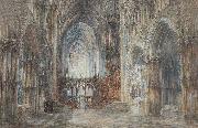 Wyke Bayliss Ely Cathedral pen and watercolour Sweden oil painting artist